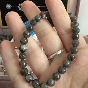 6mm Natural Yooperlite Bracelet UV glow Michigan Stone